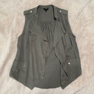 Women’s army green vest